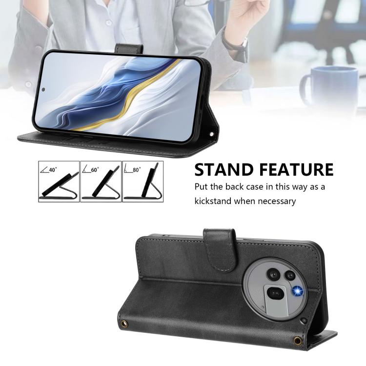 For Nothing Phone 3a Pro Line Splicing Buckle Retro Leather Phone Case