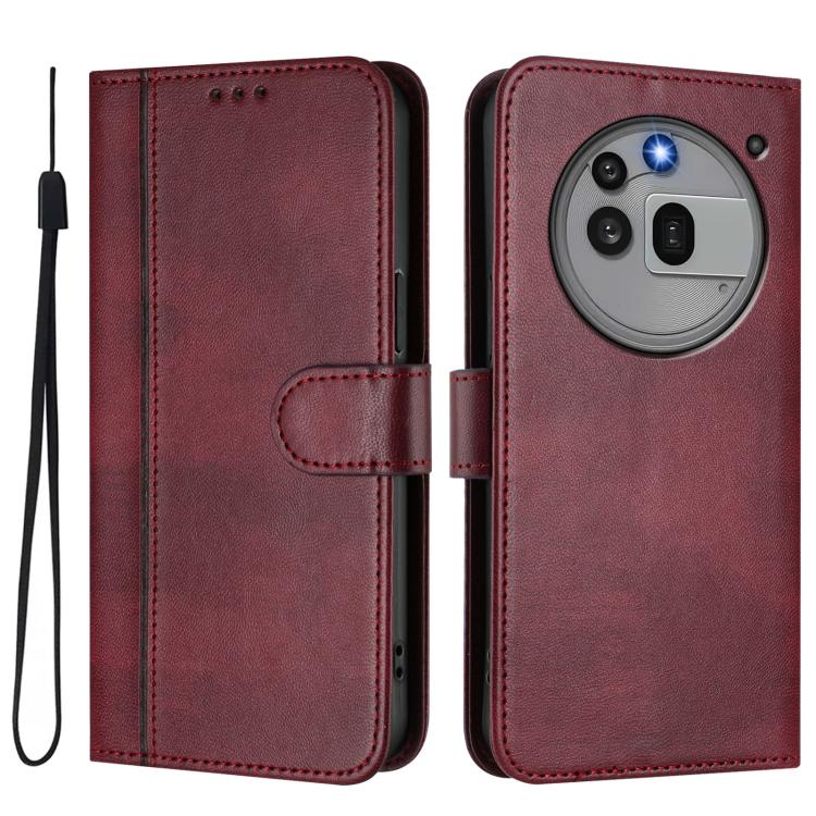 For Nothing Phone 3a Pro Line Splicing Buckle Retro Leather Phone Case