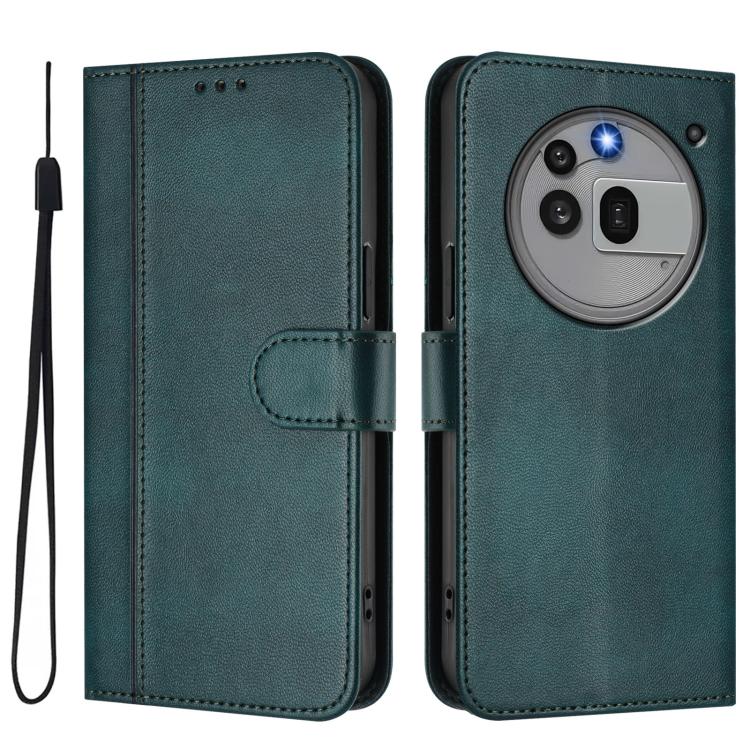 For Nothing Phone 3a Pro Line Splicing Buckle Retro Leather Phone Case