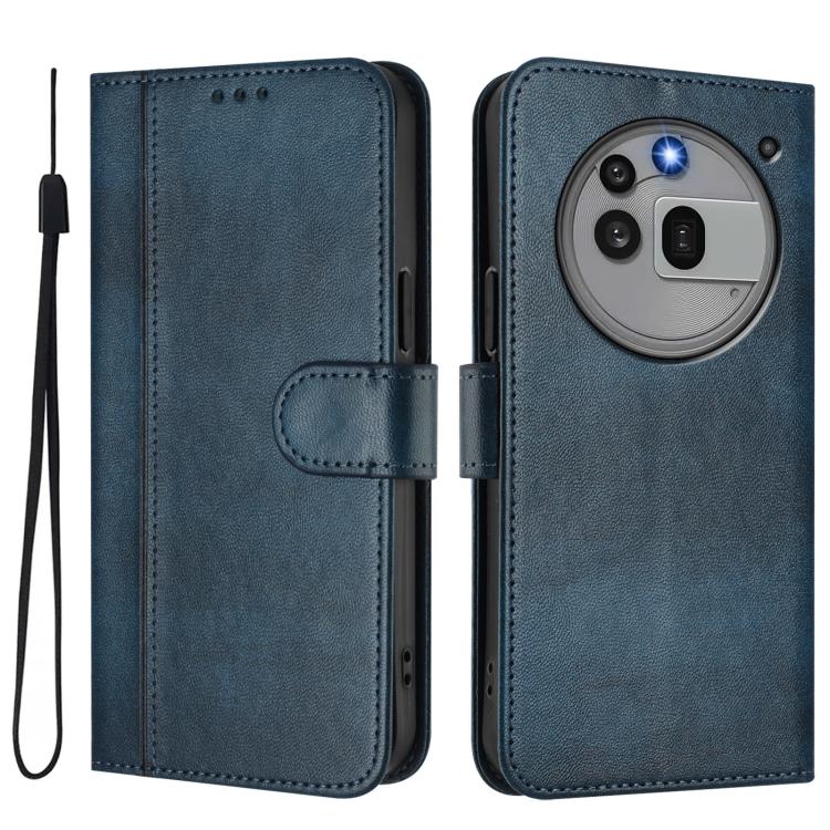 For Nothing Phone 3a Pro Line Splicing Buckle Retro Leather Phone Case
