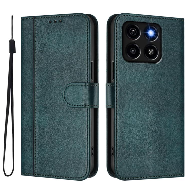 For ZTE Blade A35 / A55 Line Splicing Buckle Retro Leather Phone Case