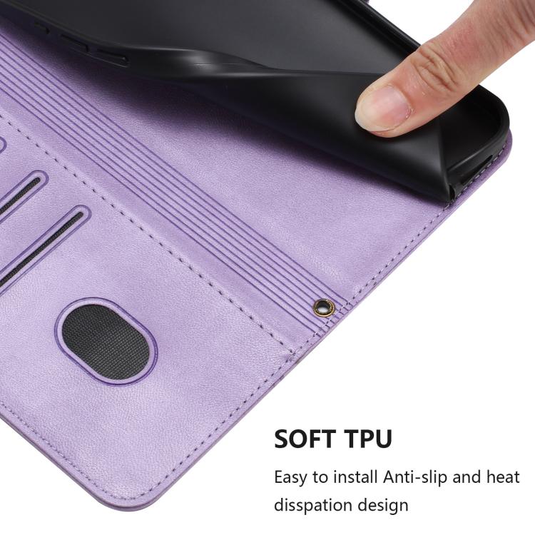 For ZTE Blade A35e Line Splicing Buckle Retro Leather Phone Case