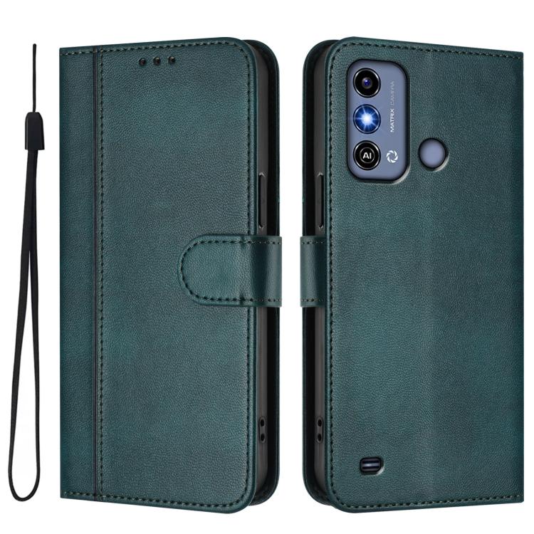 For ZTE Blade A53 / A53+ Line Splicing Buckle Retro Leather Phone Case