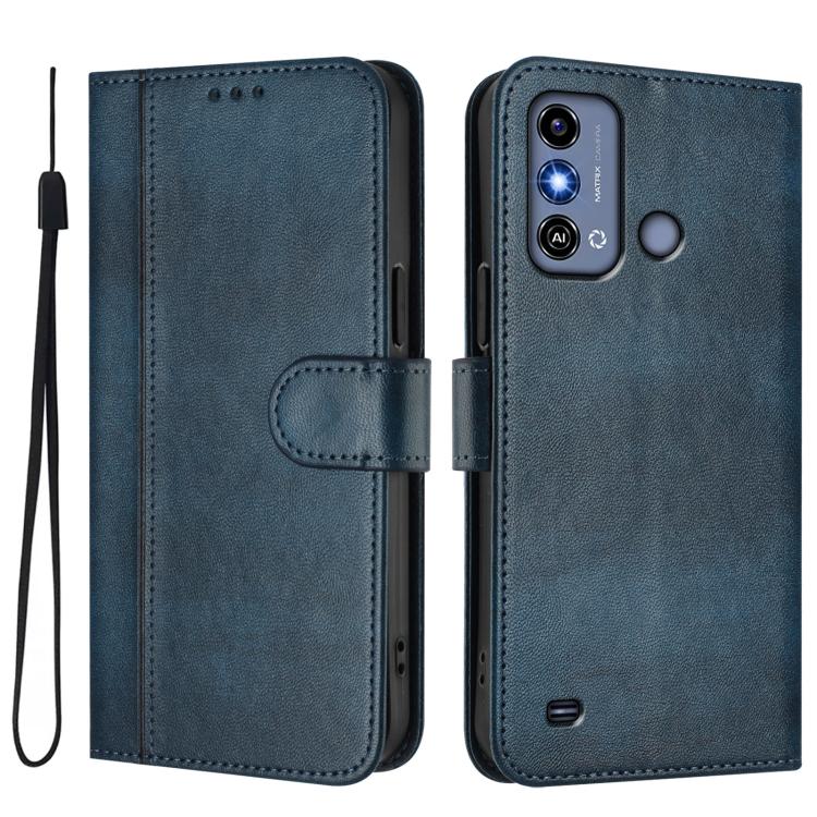 For ZTE Blade A53 / A53+ Line Splicing Buckle Retro Leather Phone Case