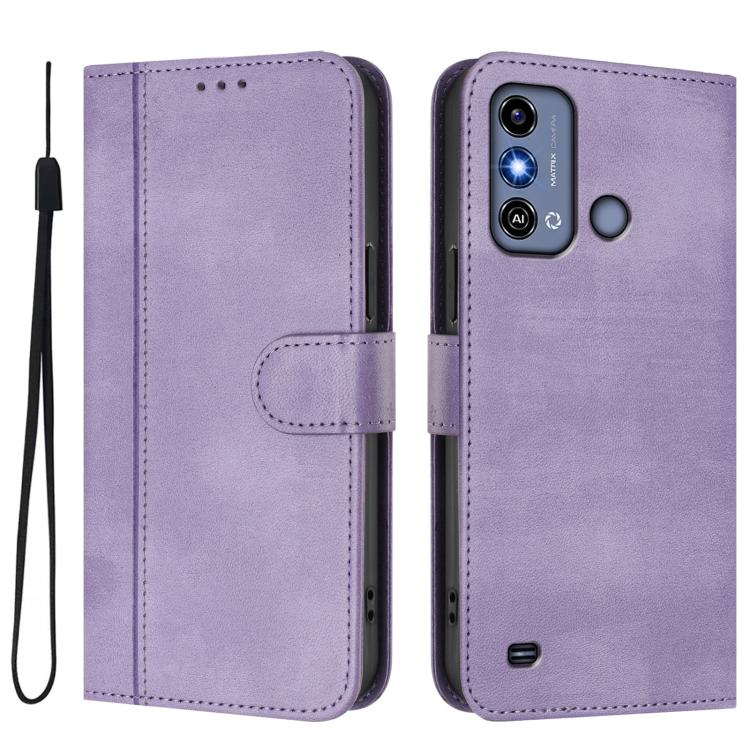 For ZTE Blade A53 / A53+ Line Splicing Buckle Retro Leather Phone Case