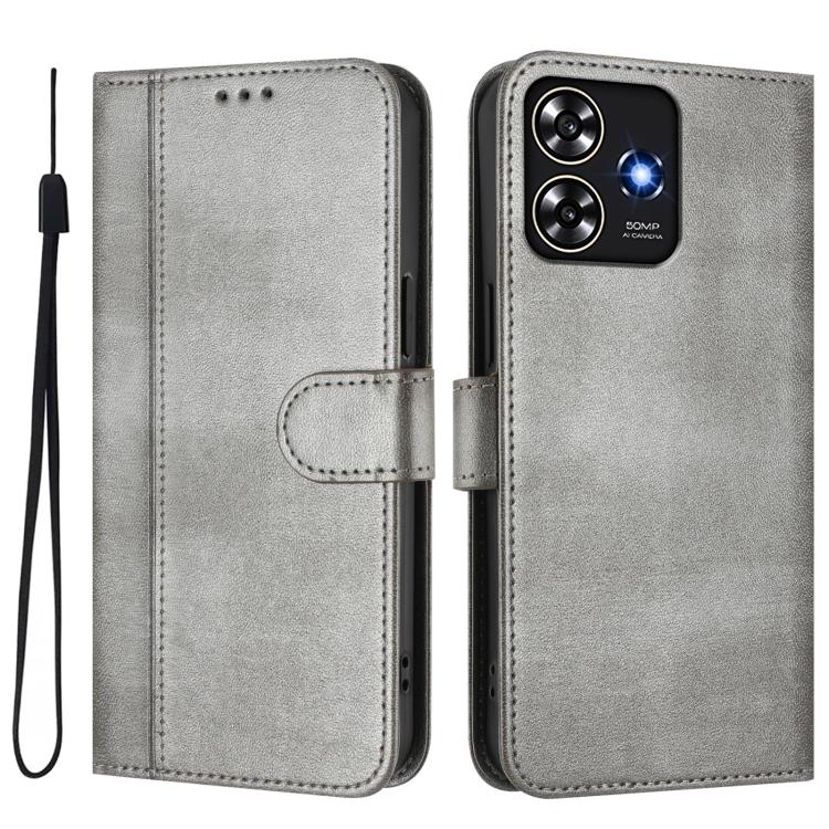 For ZTE Blade A73 4G Line Splicing Buckle Retro Leather Phone Case