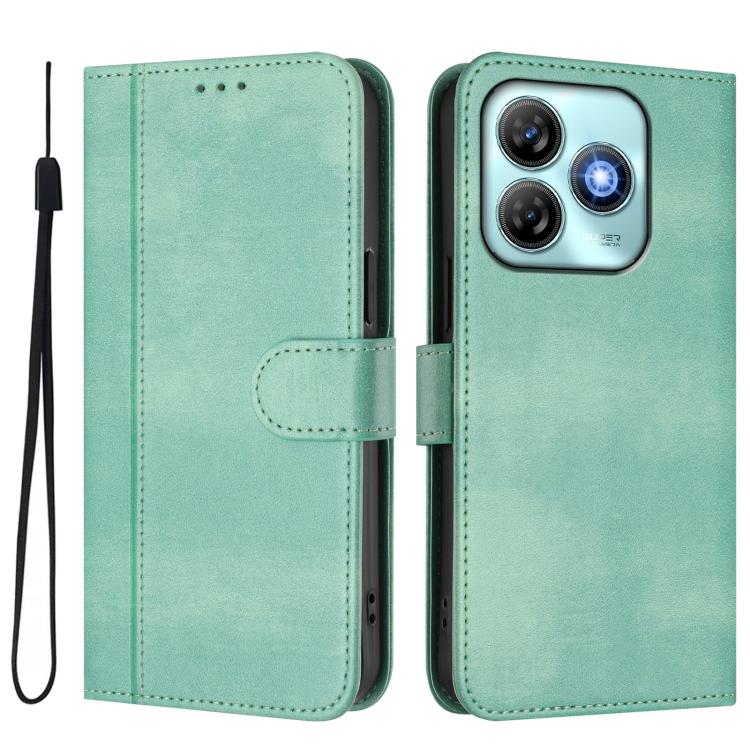 For ZTE Blade A75 4G Line Splicing Buckle Retro Leather Phone Case