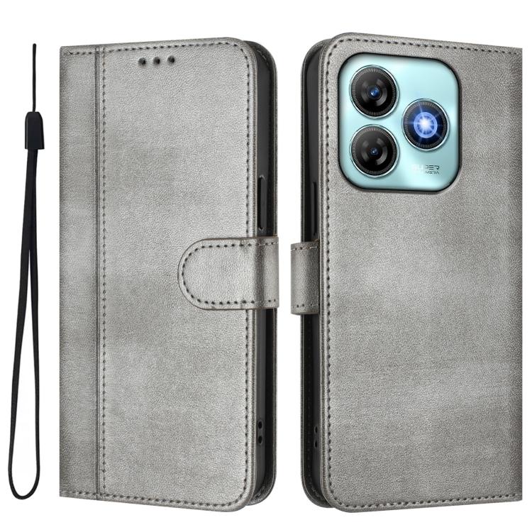 For ZTE Blade A75 4G Line Splicing Buckle Retro Leather Phone Case