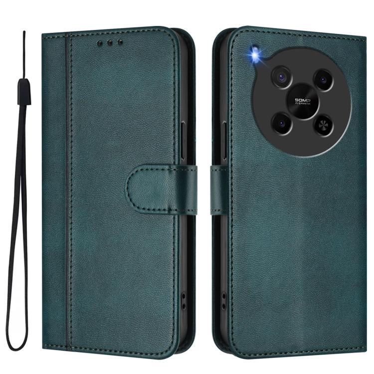 For ZTE Blade V70 Max Line Splicing Buckle Retro Leather Phone Case