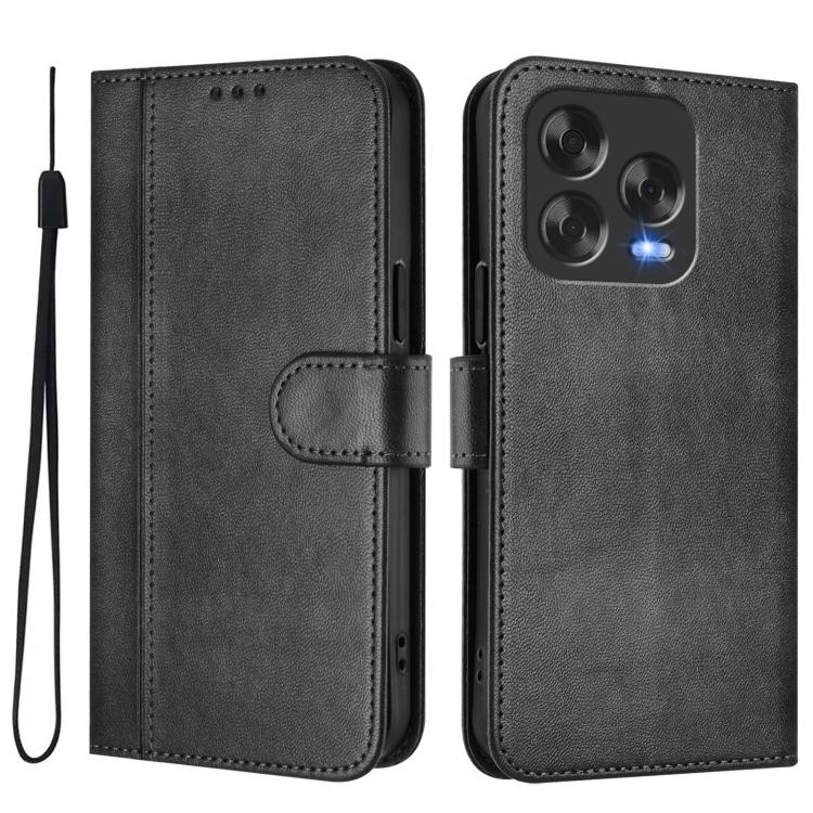 For ZTE Blade V70 Vita / Nubia V70 Design Line Splicing Buckle Retro Leather Phone Case