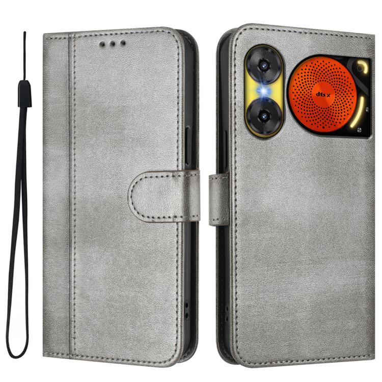 For ZTE Nubia Music 2 Line Splicing Buckle Retro Leather Phone Case