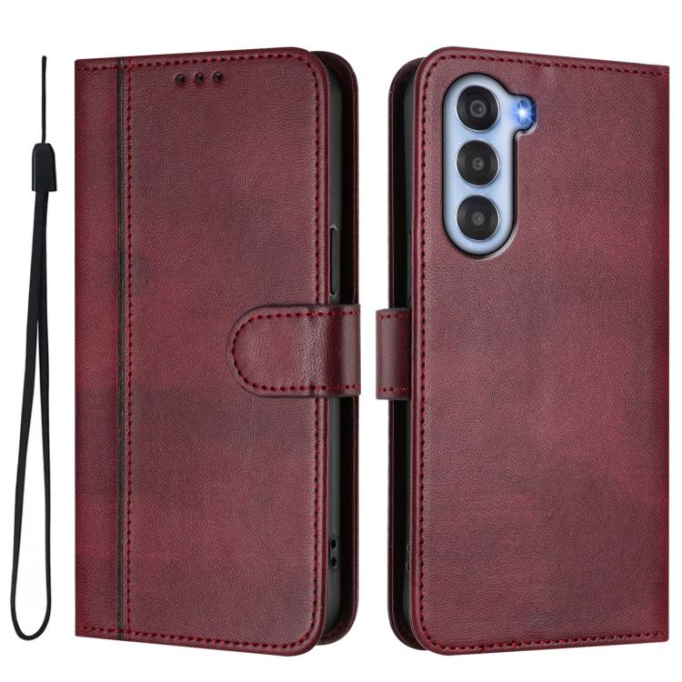 For ZTE Nubia S 5G A403ZT Line Splicing Buckle Retro Leather Phone Case