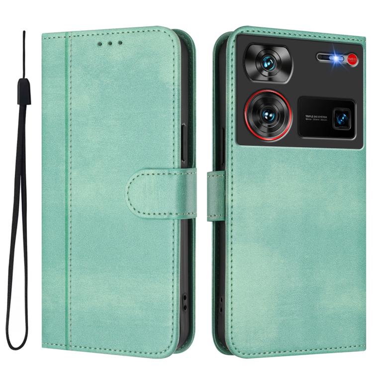 For ZTE Nubia Z60 Ultra Line Splicing Buckle Retro Leather Phone Case