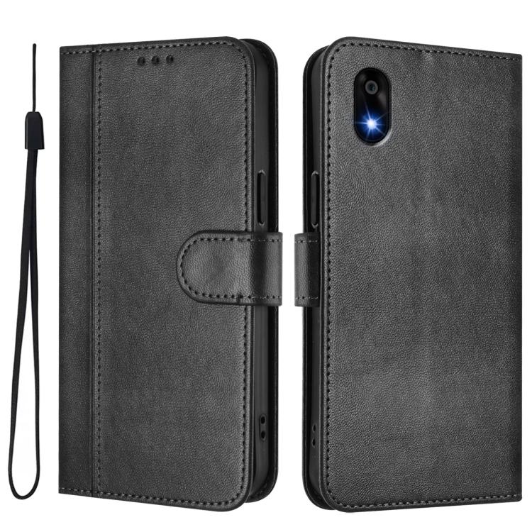 For ZTE Kantan Sumaho 4 A402ZT Line Splicing Buckle Retro Leather Phone Case