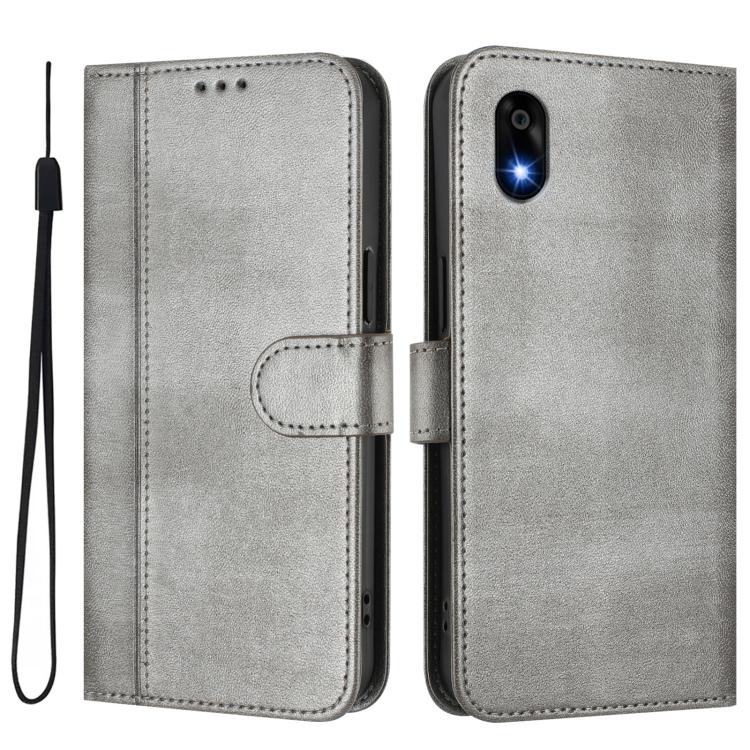 For ZTE Kantan Sumaho 4 A402ZT Line Splicing Buckle Retro Leather Phone Case