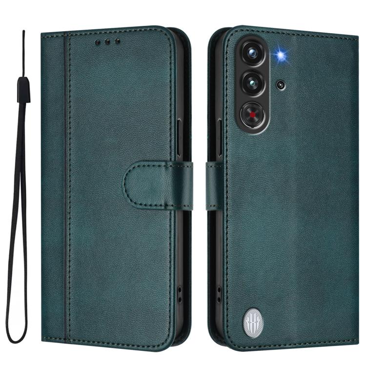 For ZTE Nubia RedMagic 10 Pro Line Splicing Buckle Retro Leather Phone Case