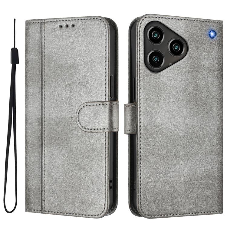 For ZTE Blade A76 4G Line Splicing Buckle Retro Leather Phone Case