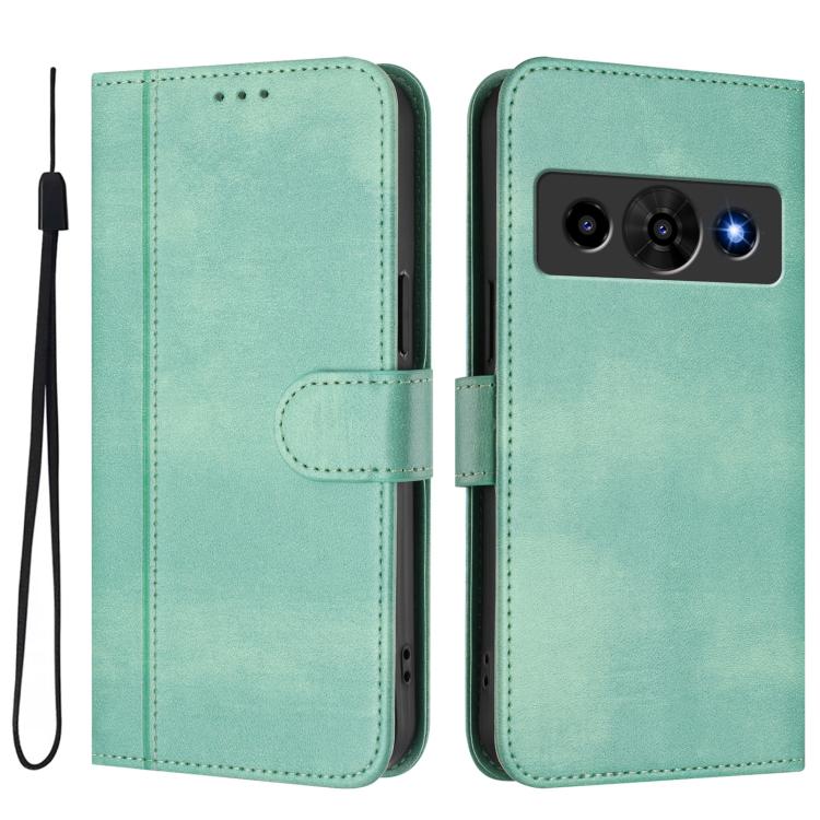For ZTE Optus X Value 5G Line Splicing Buckle Retro Leather Phone Case