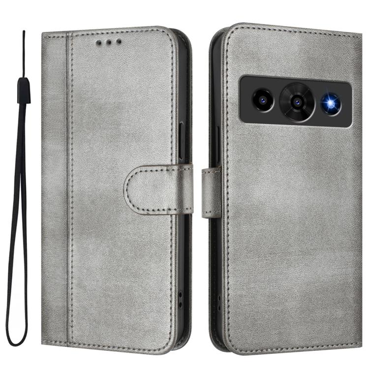 For ZTE Optus X Value 5G Line Splicing Buckle Retro Leather Phone Case