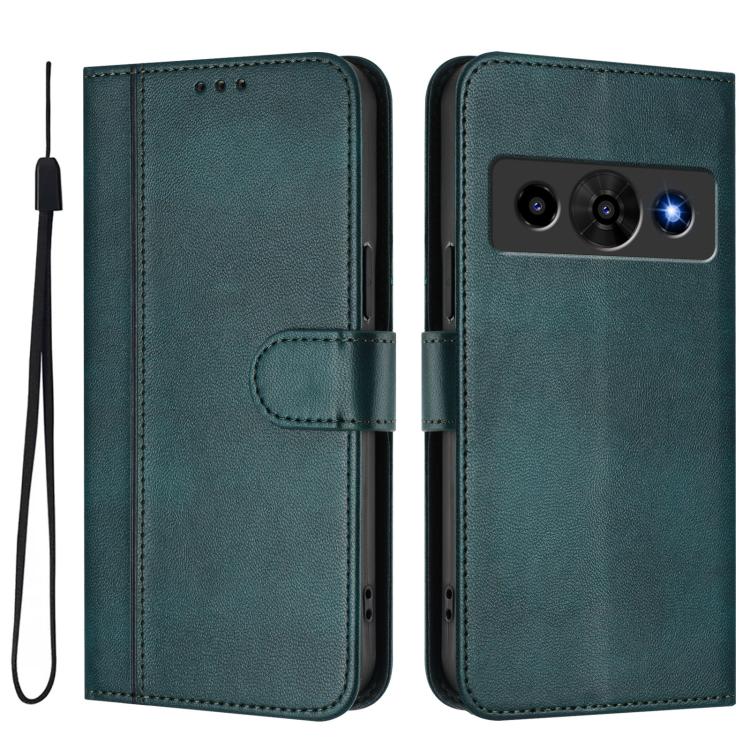 For ZTE Optus X Value 5G Line Splicing Buckle Retro Leather Phone Case