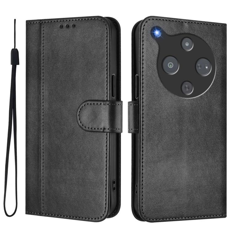 For ZTE Optus X Pro 2 5G Line Splicing Buckle Retro Leather Phone Case
