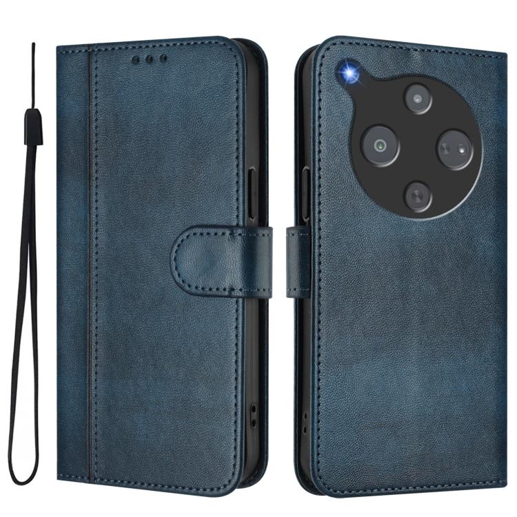 For ZTE Optus X Pro 2 5G Line Splicing Buckle Retro Leather Phone Case