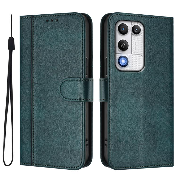 For ZTE nubia RedMagic 11 Air Line Splicing Buckle Retro Leather Phone Case