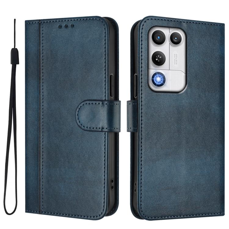 For ZTE nubia RedMagic 11 Air Line Splicing Buckle Retro Leather Phone Case