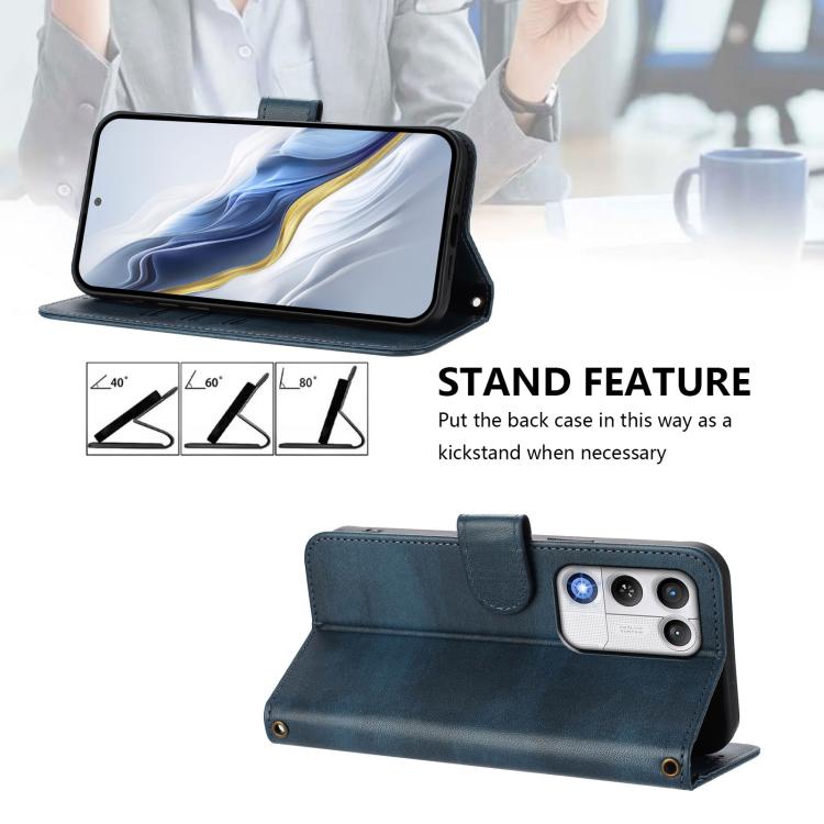 For ZTE nubia RedMagic 11 Air Line Splicing Buckle Retro Leather Phone Case