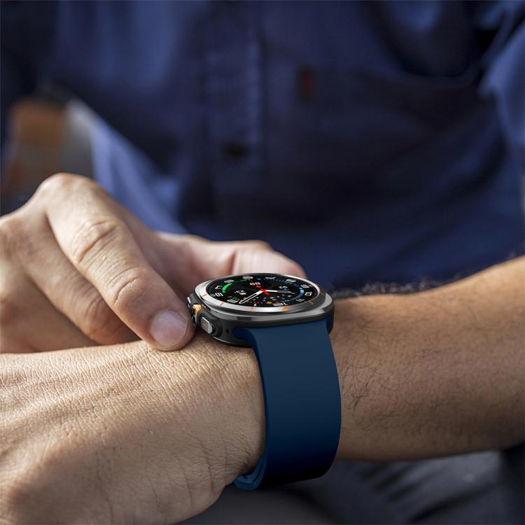 For Samsung Galaxy Watch Ultra 47mm / Ultra 2025 Solid Color Colorful Buckle Silicone Watch Band