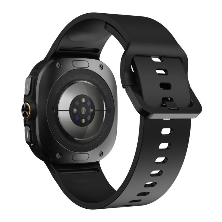 For Samsung Galaxy Watch Ultra 47mm / Ultra 2025 Solid Color Colorful Buckle Silicone Watch Band