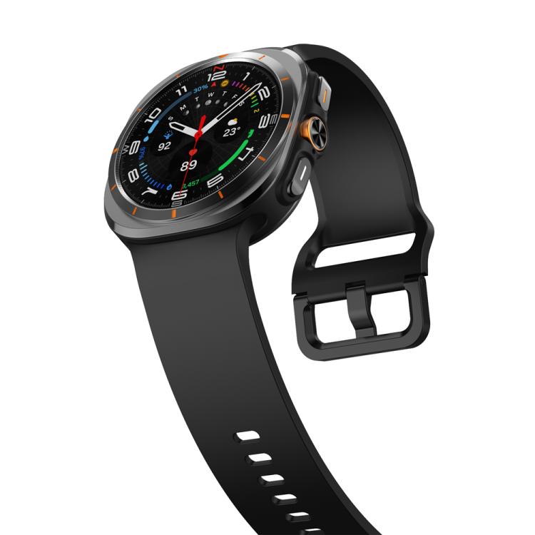 For Samsung Galaxy Watch Ultra 47mm / Ultra 2025 Solid Color Colorful Buckle Silicone Watch Band