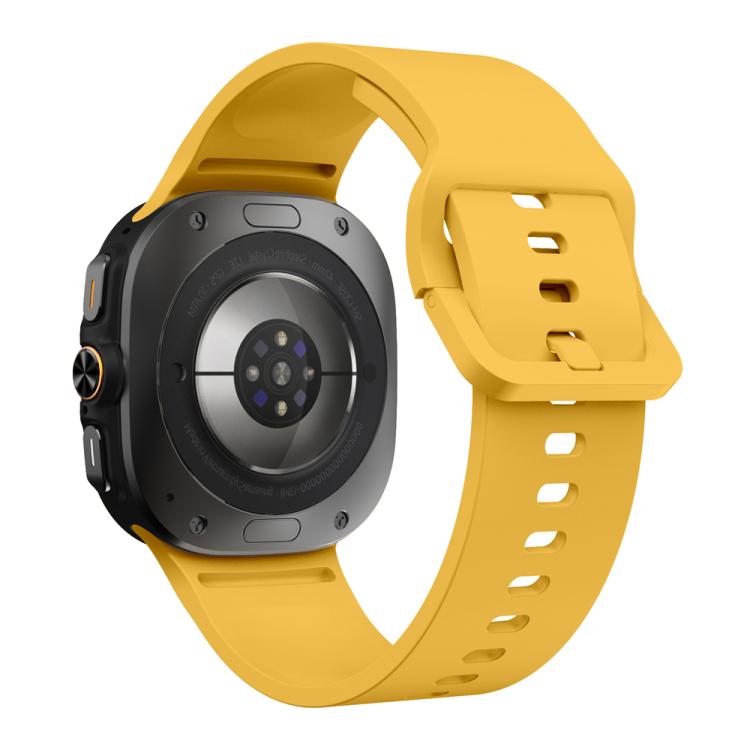 For Samsung Galaxy Watch Ultra 47mm / Ultra 2025 Solid Color Colorful Buckle Silicone Watch Band