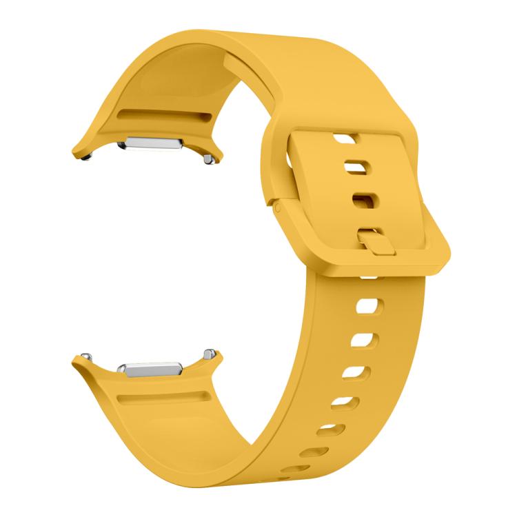 For Samsung Galaxy Watch Ultra 47mm / Ultra 2025 Solid Color Colorful Buckle Silicone Watch Band