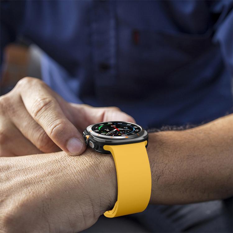 For Samsung Galaxy Watch Ultra 47mm / Ultra 2025 Solid Color Colorful Buckle Silicone Watch Band