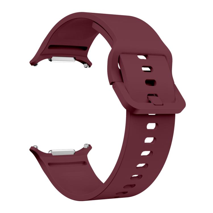 For Samsung Galaxy Watch Ultra 47mm / Ultra 2025 Solid Color Colorful Buckle Silicone Watch Band