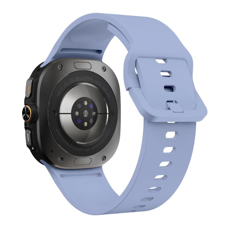 For Samsung Galaxy Watch Ultra 47mm / Ultra 2025 Solid Color Colorful Buckle Silicone Watch Band