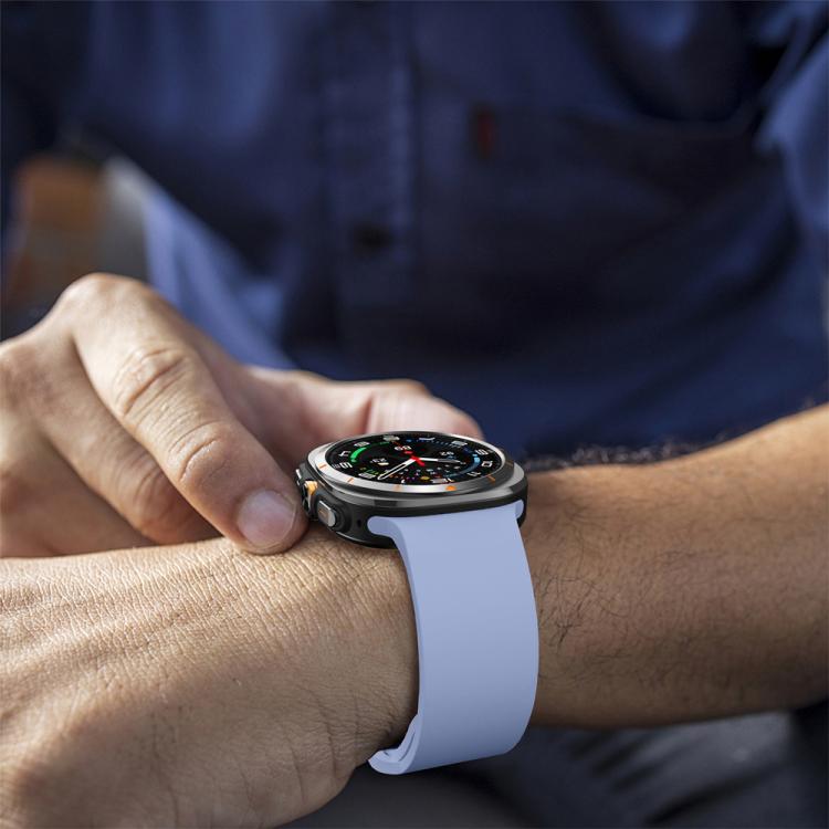 For Samsung Galaxy Watch Ultra 47mm / Ultra 2025 Solid Color Colorful Buckle Silicone Watch Band