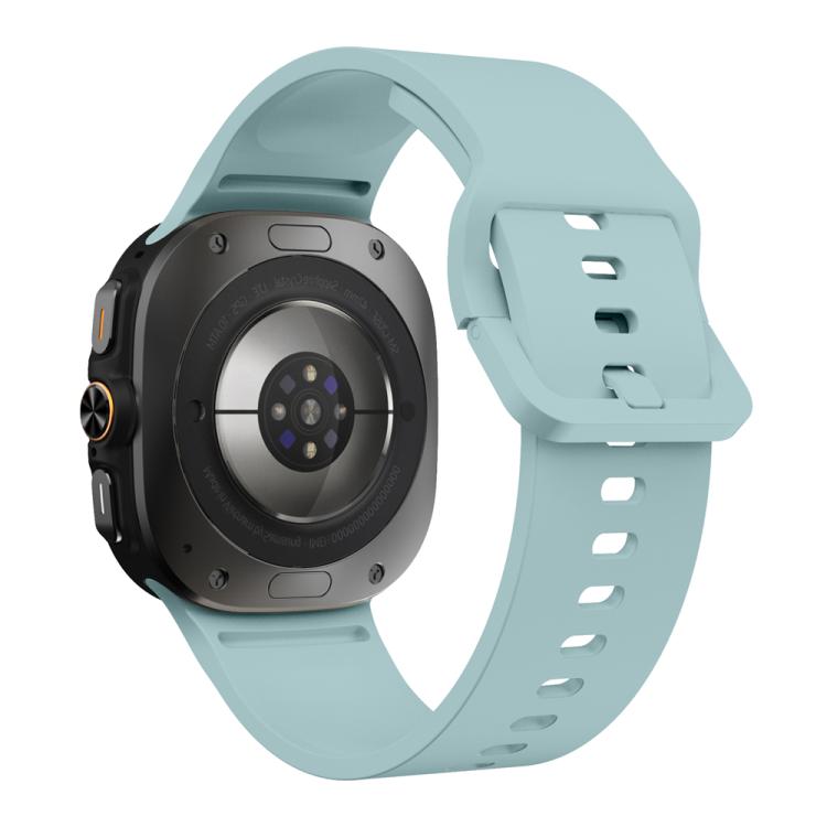 For Samsung Galaxy Watch Ultra 47mm / Ultra 2025 Solid Color Colorful Buckle Silicone Watch Band