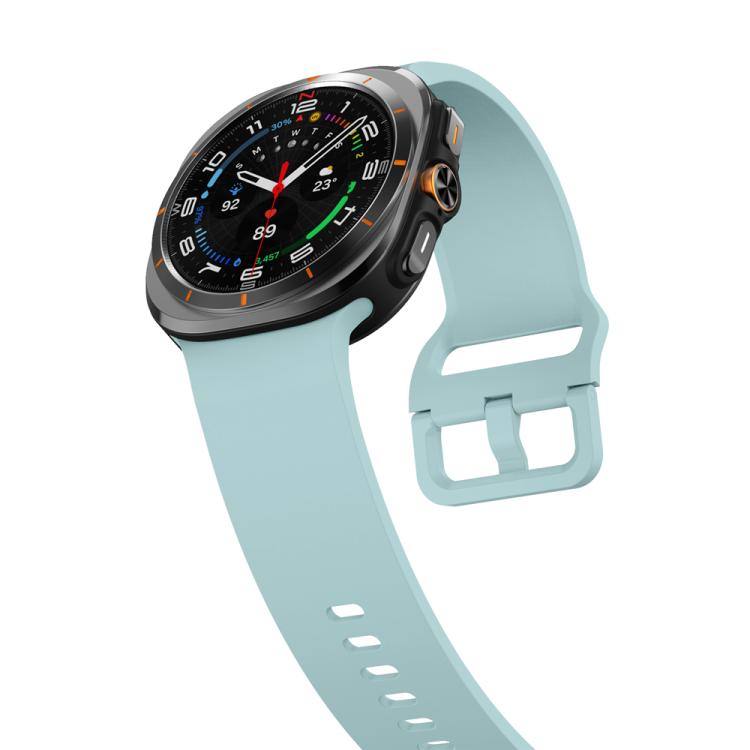 For Samsung Galaxy Watch Ultra 47mm / Ultra 2025 Solid Color Colorful Buckle Silicone Watch Band