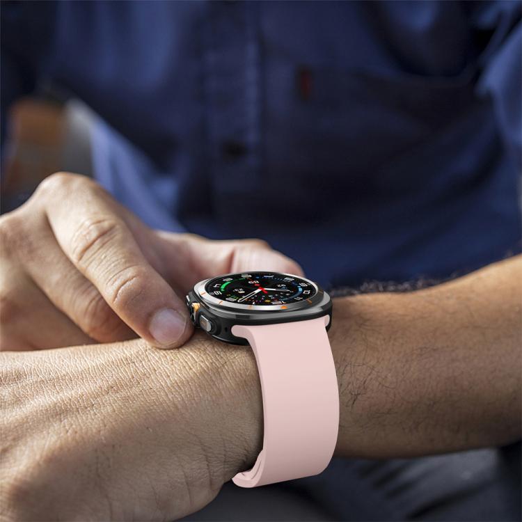 For Samsung Galaxy Watch Ultra 47mm / Ultra 2025 Solid Color Colorful Buckle Silicone Watch Band