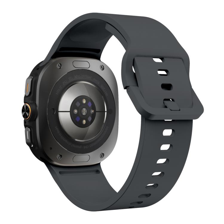For Samsung Galaxy Watch Ultra 47mm / Ultra 2025 Solid Color Colorful Buckle Silicone Watch Band