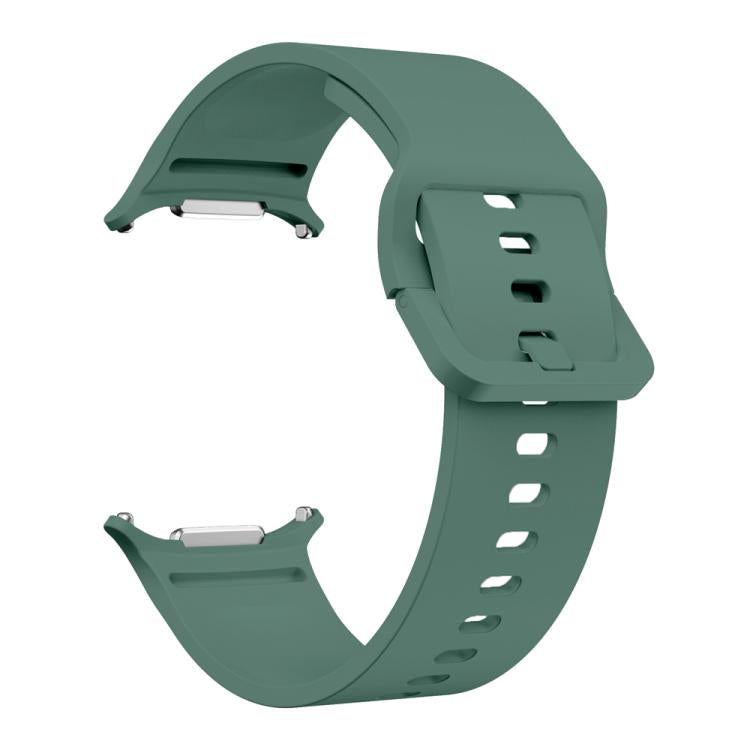 For Samsung Galaxy Watch Ultra 47mm / Ultra 2025 Solid Color Colorful Buckle Silicone Watch Band