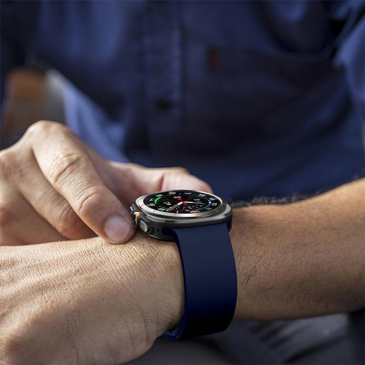 For Samsung Galaxy Watch Ultra 47mm / Ultra 2025 Solid Color Colorful Buckle Silicone Watch Band