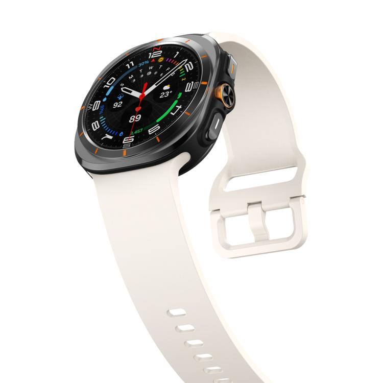 For Samsung Galaxy Watch Ultra 47mm / Ultra 2025 Solid Color Colorful Buckle Silicone Watch Band