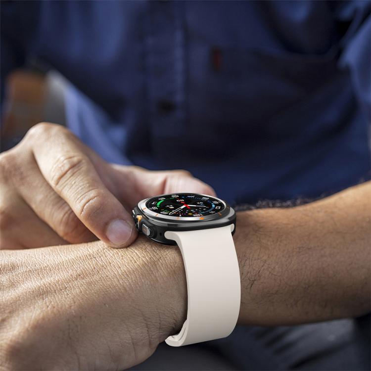 For Samsung Galaxy Watch Ultra 47mm / Ultra 2025 Solid Color Colorful Buckle Silicone Watch Band