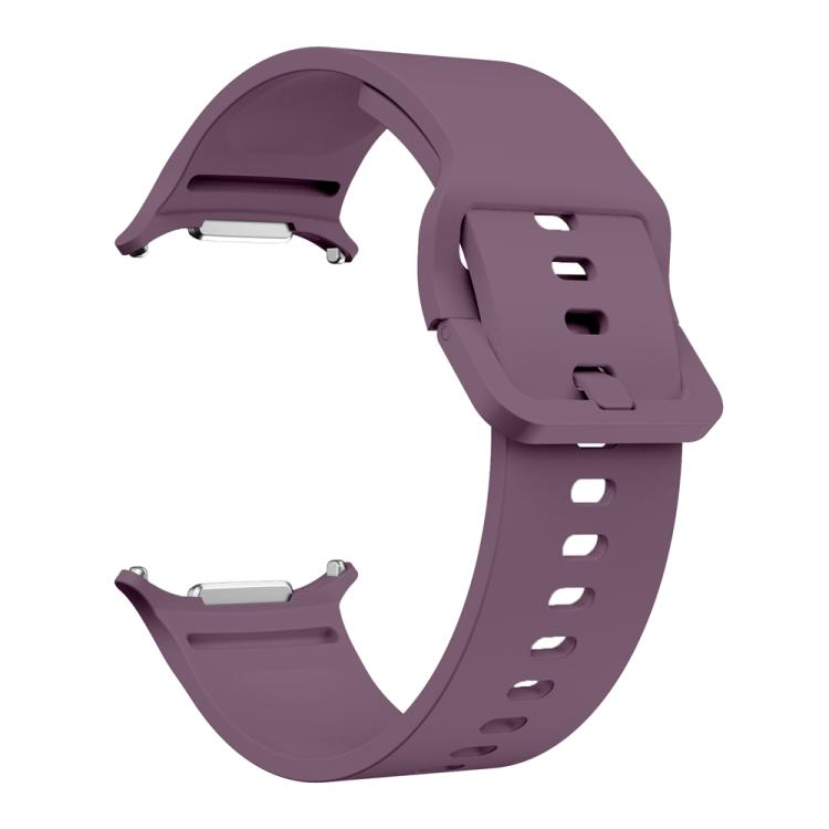For Samsung Galaxy Watch Ultra 47mm / Ultra 2025 Solid Color Colorful Buckle Silicone Watch Band