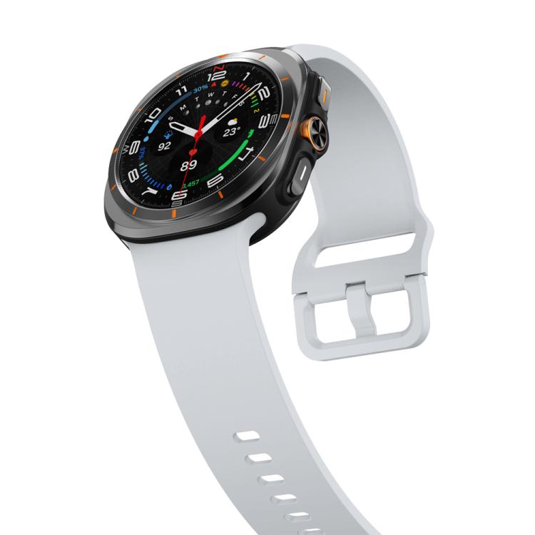 For Samsung Galaxy Watch Ultra 47mm / Ultra 2025 Solid Color Colorful Buckle Silicone Watch Band