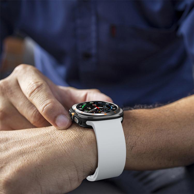 For Samsung Galaxy Watch Ultra 47mm / Ultra 2025 Solid Color Colorful Buckle Silicone Watch Band