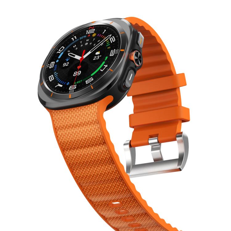 For Samsung Galaxy Watch Ultra 47mm / Ultra 2025 Solid Color Sports Silicone Watch Band